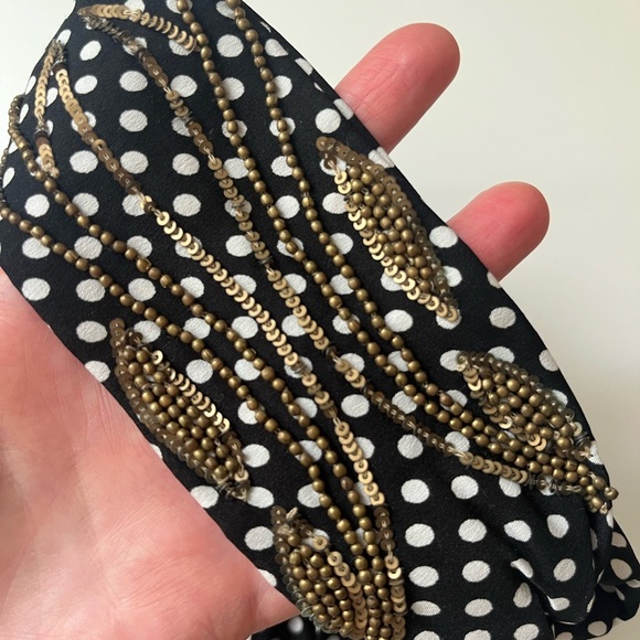 Anthropologie Polka dot Beaded Headband - Picture 4 of 4